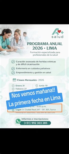 mañana sábado 31 tenemos una cita! últimas 6 vacantes 😃😃 inscripción al wsap 992-303-285 Inversión 120 soles