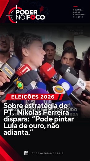 Fala de Nikolas Ferreira sobre a estratégia do PT e Lula — análise rápida