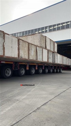 300-ton load test — Supro hydraulic modular trailer passes with excellent stability!#transport