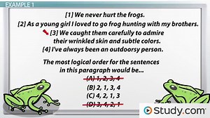 Study.com ACT English Test Prep Practice: Paragraph Organization