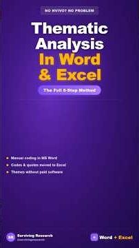 8 Steps to Analyze Interviews Without NVivo (Word & Excel)