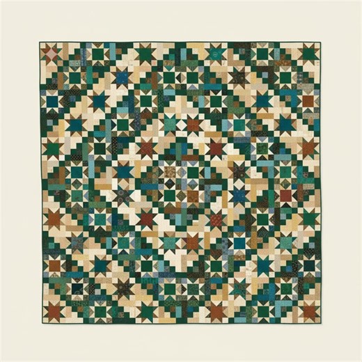 Scrappy Sawtooth Star & Log Cabin Quilt Pattern PDF, Beginner Friendly Bed Quilt Pattern, Patchwork Star Quilt, Digital Download - Etsy UK