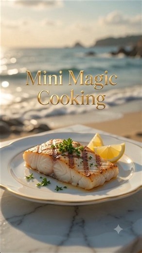 🍋🧄 Miniature Lemon Garlic Grilled Cod Fish 🐟✨ | Mini Magic Cooking#LemonGarlicCod #GrilledCod