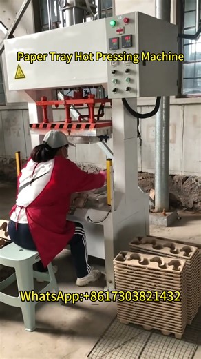 Paper Tray Hot Pressing Machine Working Process | Paper Pulp Molding