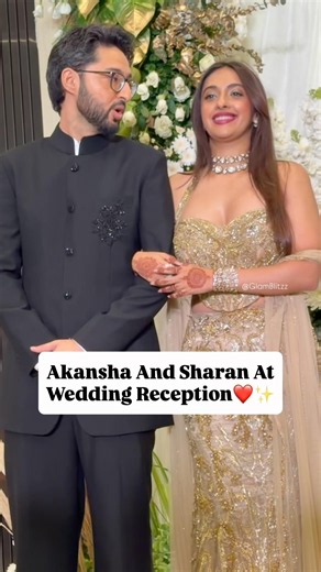 Akansha And Sharan At Wedding Reception ❤️ #akansharanjankapoor #sharansharma #aliabhatt #bollywood