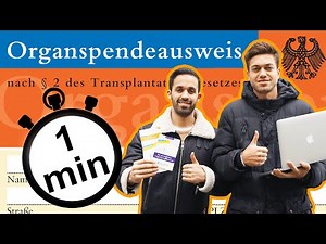 Organspendeausweis in 1 Minute