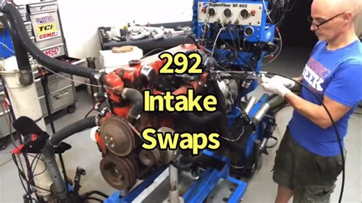 The Other Guys! 292 Inline Chevy 6 cylinder intake test-Stock vs Clifford 4 Barrel! The stock intake was run with a 500-cfm, 2-brl 4412 Holley (with adapter). The Clifford was run with a 650 @holleyperformance . Important Tip-The gains offered by any intake upgrade are a function of the power output of the test motor! Mild (stock) combos gain less! Thnx for the support. @richardholdenerperformance @afr_heads @briantooleyracing @scatcrankshafts @vortechsuperchargers #turbo #boost #ls #junkyard | 