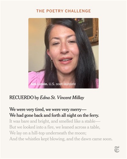 Learning a poem by heart doesn’t have to be hard. Our poetry challenge can help you memorize one with daily games and videos, plus readings by Ina Garten, Ken Burns and more. Start here. https://nyti.ms/3RDIbak | The New York Times