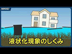 【液状化現象とは】地震の揺れで地盤がドロドロの液体状に 建物が傾き道路が陥没