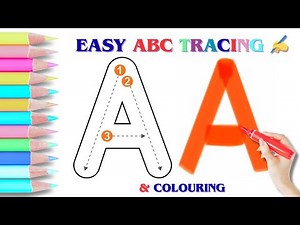 Learn ABCD Tracing ✏️ | Alphabet Writing for Kids 👶 | A to Z Drawing & Colouring🖍️🎨