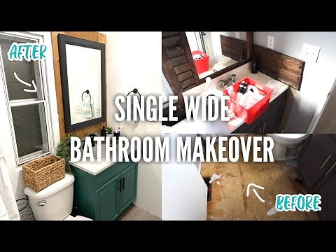 *EXTREME* SINGLE WIDE MOBILE HOME BATHROOM MAKEOVER | mobile home transformation! | ON A BUDGET 💰