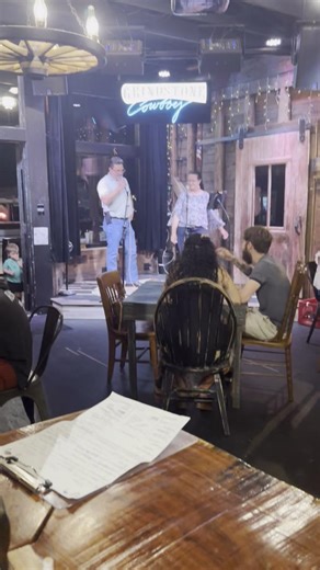 🎤 Karaoke Night is TONIGHT! From 6–8 PM, sing solo or grab a friend for a duet. Can’t wait to see y’all there! 🤠🎶 | Grindstone Cowboy Eagleville