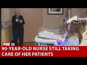 90-year-old nurse still taking care of her patients