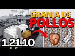 🐔 Cómo hacer una GRANJA DE POLLOS AUTOMÁTICA en Minecraft 1.21.10 🔥 (Fácil y Rápida)