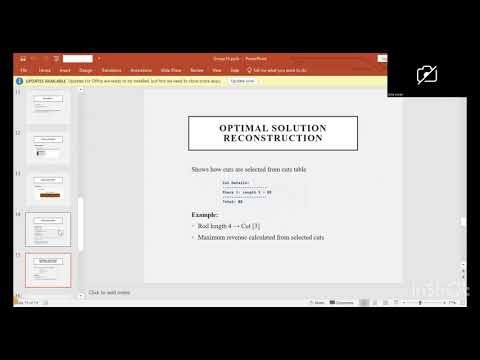 Group 16, rod cutting problem.