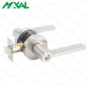 [Hot Item] Aluminum Push-Button Leverset Privacy Door Handle Tubular Lever Bathroom Door Lock