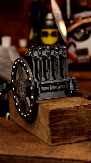 3D Printed Four Cylinder Running Demonstration