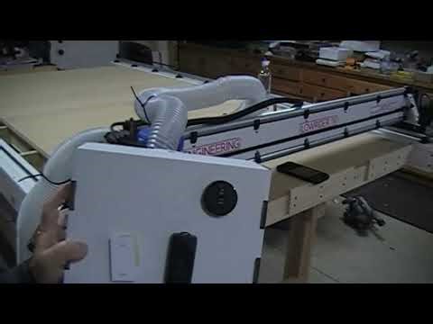 DIY LR4 CNC Router Build Part 28 1st attempt mounting 4x8 MDF sheet