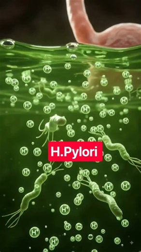H. pylori 🦠 | How It Survives Stomach Acid & Causes Ulcers 😱 #shorts