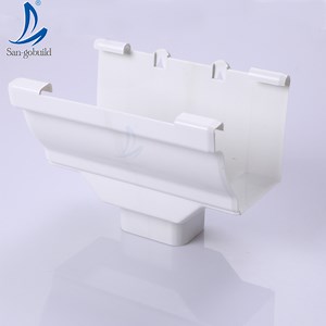 [Hot Item] PVC Rain Gutters Downspouts and Fittings Water Collectors for Drain and Harvest Roof Rainwater Vinyl Guttering System
