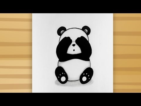 Cute Panda Drawing - How to draw panda step by step / Easy Step by Step drawing for beginners / Art