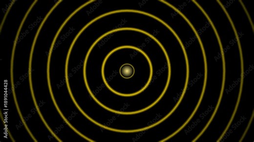 Dynamic Golden Pulse Energy Waves Animation 4K - Abstract Luxury Radial Shockwave Ripple Effect for Logo Reveal Impact Intro Premium Cinematic Background Loop VFX Overlay Powerful Epic Motion