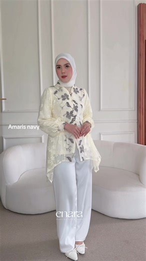 Stylish Amaris Blouse in Navy for Lebaran 2026