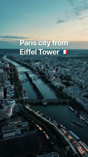 The only place where you can oversee Paris city is Eiffel Tower. #france🇫🇷 #paris