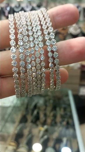 Diamond Glow – Ornate Silver Bangles #DiamondGlow #LuxuryBangles #BridalJewelry #TimelessElegance
