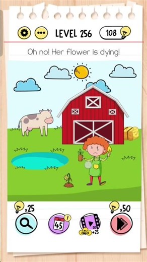 Brain test level 256 solution