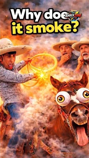 Why Does It Smoke When Cowboys Catch Horses? 🤠🔥 #Cowboy #WildHorses #ViralShorts #Rodeo #Western