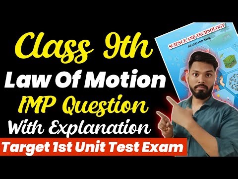 Class 9th Laws Of Motion Full Explanation | Most Important Question 1st Unit Test Exam | Sd Tech