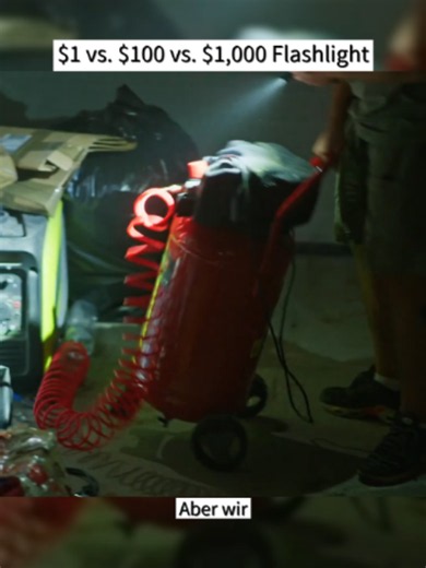 $1 vs $100 vs $1,000 Flashlight Comparison