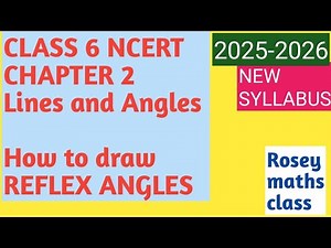 Class 6 Lines and Angles/How to draw reflex angle with protractor #maths