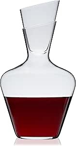Spiegelau Definition Crystal Wine Decanter with Stopper, Elegant Carafe for Red and White Wine, Modern Glass Pitcher for Wedding Gifts, Housewarming, Home Bar, Hosting, 33 oz (1 L), Set of 1