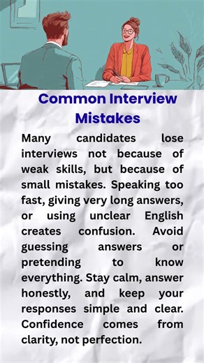 Interview Mistakes That Cost You the Job | English Tips