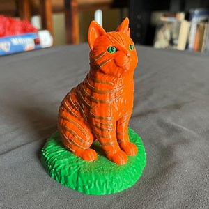 Firestar Warrior Cats Bookshelf Decor - Orange Tabby Cat Book Figure - 3D Printed Bookish Decor - Etsy