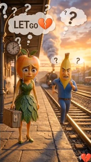 apple 🍎 or banana 🍌 ki love story ❤️ part-2 #shorts#viral #trending #youtube #ai#aivideo #explore