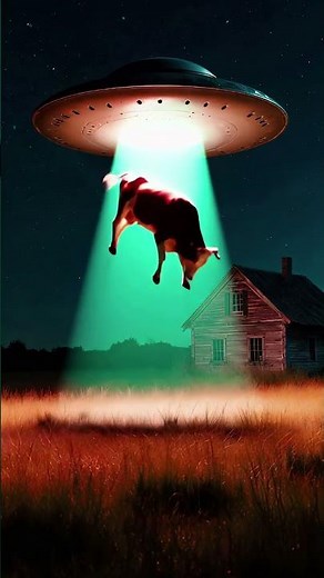 How did the UFO abduct a cow?
