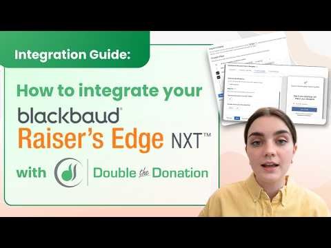 How to Set Up the Blackbaud Raiser’s Edge NXT + Double the Donation Integration