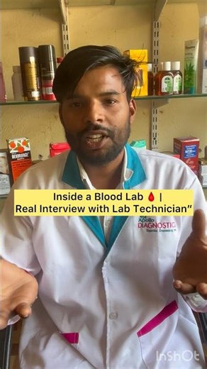 Inside a Blood Lab 🩸 | Real Interview with Lab Technician”#shortvideo