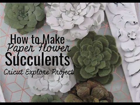 How to Make Paper Flower Succulents using Your Cricut Explore