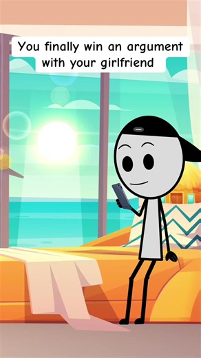 You finally win an argument with your girlfriend — funny animation