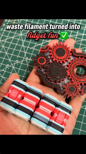 3dbykavi on Instagram: "Waste filament from multicolor prints ➝ flushed into a new object in slicer ➝ becomes this colorful fidget toy! ♻️🌈 Waste turned into play. Sustainable makes for the win! 💚✨ . . . [3d printing | multicolor printing | waste filament | flush into object | fidget toy | sustainable prints | recycling filament | maker community | diy] . . . #3dprinting #filamentrecycling #multicolorprint #bambustudio #wastefilament #sustainablemaking #3dprintingcommunity #makerreels #fidgett