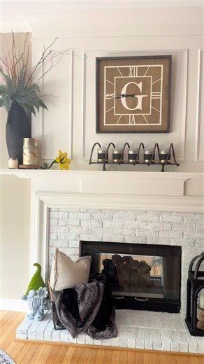 MICHELLE | Neutral Modern Home on Instagram: "🤯 Fireplace NO SANDING transformation!! Comment LINK for products and follow for more DIYs!! Steps below ⬇️ - Clean all surfaces to be covered with liquid wood. No sanding needed. Tape off walls and floors. - Apply liquid wood to all surfaces with a foam brush in long even strokes. I used Retique It Light Wood Color. Paint two coats. Wait two hours in between coats. - Apply stain of choice. Allow it to sit on the surface for about two minutes before