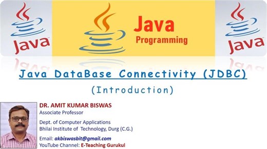 jdbc connectivity in java | jdbc connectivity in java with mysql |database connectivity in java|2026 | Dr. Amit Kumar Biswas