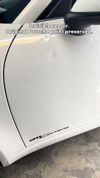 Invisible repair. Original Porsche paint preserved. #paintlessdentrepair #pdr #porsche