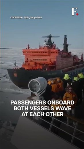 Watch: Russian & French Vessels Cross Paths Near North Pole