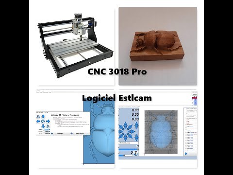 Beaux reliefs sur CNC 3018 Pro avec Estlcam