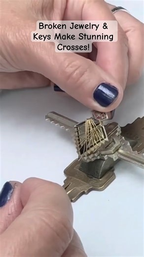 Key Crosses! Stunning! Stunning! #cross #diyhomedecor #faith #shorts